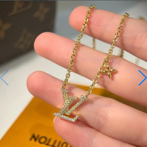 Louis Vuitton Gold and Silver Initial Necklace - Picture 1 of 3